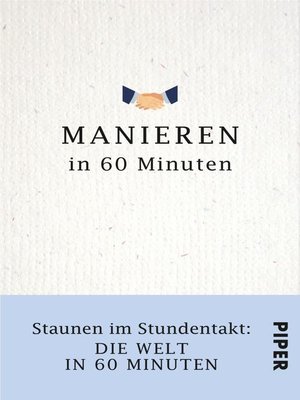 cover image of Manieren in 60 Minuten